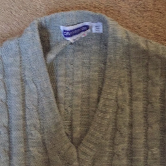 Grey Vintage Argyle Print Sweater - Picture 2 of 3